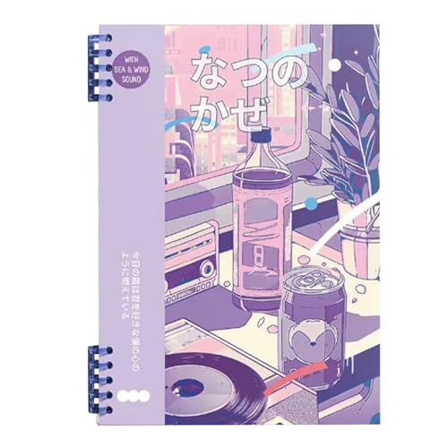 LIYJTK Lose Leaf Notebook Spiral 120 Seiten Tinte -Proof nachfüllbar dickes Papier gewickeltes Journal B5 Hellpurpellose Abdeckung (Netz) von LIYJTK