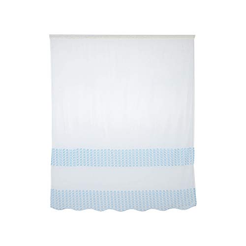 LIYJTK Polyester Fenster Vorhang Volants Voile Atmungsaktiv Langlebig Anti-UV Büro Golden (Blau) von LIYJTK