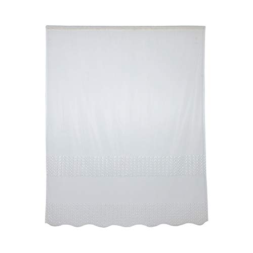 LIYJTK Polyester Fenster Vorhang Volants Voile Atmungsaktiv Langlebig Anti-UV Büro Golden (Weiß) von LIYJTK