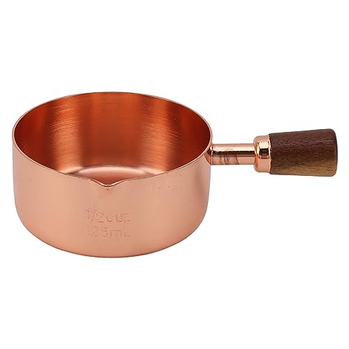 LIYJTK Sauce Tasse Edelstahl Sauce Tasse mit Griff zum Kochen von Bankettpicknick (Rosegolden) von LIYJTK