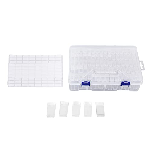 LIYJTK Strassspeichergitter transparente Containerorganisator für Perlen und Kunstbedarf 80pcs von LIYJTK