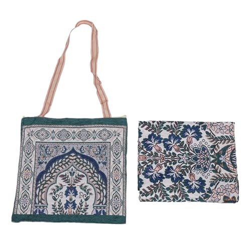 LIYJTK Türkisch weiche, schnelle trocknende stilvolle Strandtasche und Handtuch Set Fitnessstudio Picknickpool (Dunkelgrün) von LIYJTK