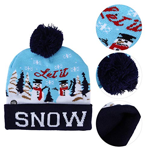 LIYJTK WEIHNACHTS NITTED SOFT WARM WINTER HUT HAT HAT CHILDREN ERWACHSENE FESTIVALS FEIERTAGS PARTY (Stil 6) von LIYJTK
