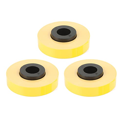 Label Maker Tape Trear Resistant Pet für max LM 370 380 390 3 Rollen 26,2 Fuß pro 9 mm Breite (Gelb) von LIYJTK