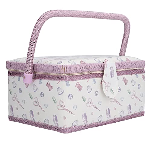 Nähkorb Lila Premium Stoff Gute Elastizität tragbarer haltbarer Nähkasten Organizer Crase Proof Kee Resistant Nähkorb Lila Premium Stoff Gute Elastizität tragbarer haltbarer Nähkasten Organizer Crase Proof Kee Resistant von LIYJTK