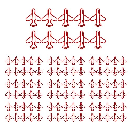 Niedliche, bezaubernde Büroklammern in Flugzeugform für die Organisation im Büro und in der Schule, Rot Niedliche, bezaubernde Büroklammern in Flugzeugform für die Organisation im Büro und in der Schule, Rot von LIYJTK