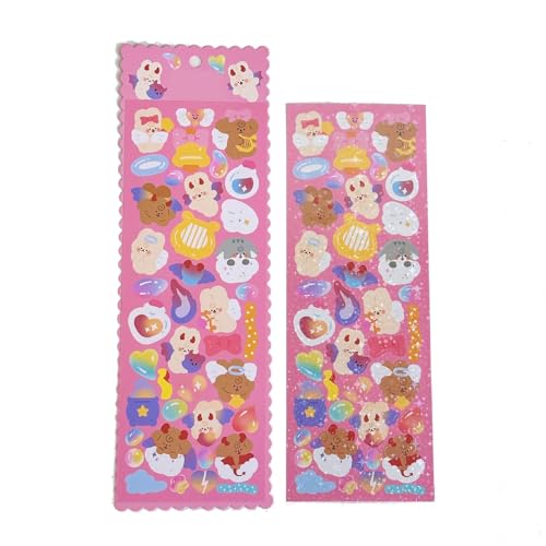 Niedliche Cartoon -ästhetische Aufkleber Set Shiny Journaling Decor Mobile Handy Hülle DIY Scrapbook Stickers Niedliche Cartoon -ästhetische Aufkleber Set Shiny Journaling Decor Mobile Handy Hülle DIY Scrapbook Stickers von LIYJTK