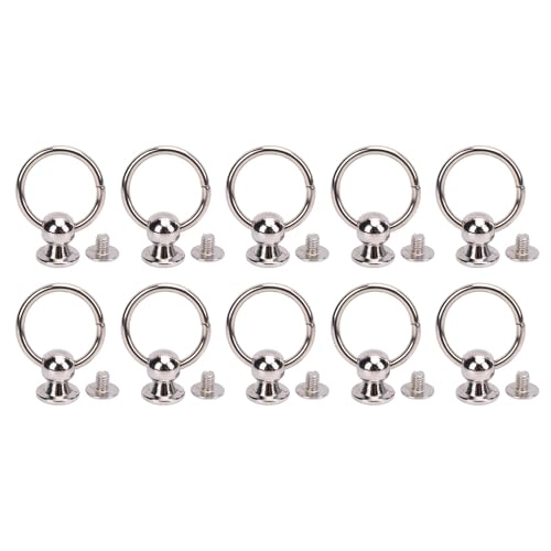 Niet- und Schrauben 12 -mm -Kopf Zinklegierung Nieten mit Zug Ringen 6 mm gekreuzte Eisenschrauben für Lederprojekte Niet- und Schrauben 12 -mm -Kopf Zinklegierung Nieten mit Zug Ringen 6 mm gekreuzte Eisenschrauben für Lederprojekte von LIYJTK
