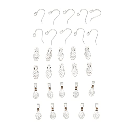 Ohrringhaken-Anhänger-Set, silberfarben, DIY-Schmuckherstellung, Zubehör, leicht, tragbar Ohrringhaken-Anhänger-Set, silberfarben, DIY-Schmuckherstellung, Zubehör, leicht, tragbar von LIYJTK