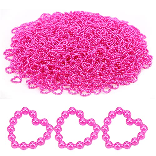PEARL BEADED HEART CUTE JUWELRY ACCESSOIRES FÜR ARMESSEN OHRRINGS HALSKETTEN (21 Rose Rot) von LIYJTK