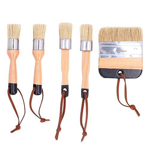 Pinsel-Set Haltbarer Holzgriff für DIY Möbel Wachs bürste Haushalts Gebrauch von LIYJTK