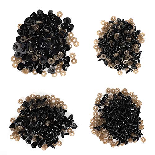 Plastiksicherheit Nasen nähen Crafting Knöpfe Zubehör Teddy Puppet Safe Langlebige praktische fantasievolle DIY Liebhaber [Spielzeug] (Flache Nase) (Schraubennase (mit Dichtung)) von LIYJTK