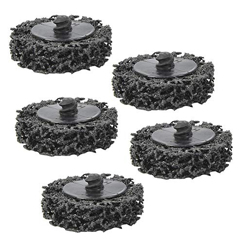 Poly Strip Scheibenrollenschloss Schleifrad Rostfarbe Remover schnell Entfernen von 2 Zoll 50 mm Schleifrad anwendbares Autoplatten Holz- und Glasfaserflächen (2 Zoll schwarz) von LIYJTK