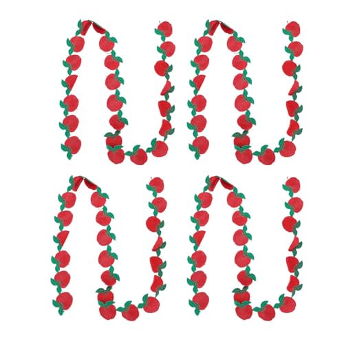 Polyester Frucht gesticktes Spitzenbänder Trim Wedding Decor Handcraft 4 Rollen von LIYJTK