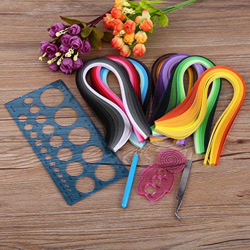Quilling Paper Rolling Kit Set geschlitzte Werkzeuge Streifen Pinzetten Lineal DIY Bastelblumen Blätter Tiere Dekoration von LIYJTK