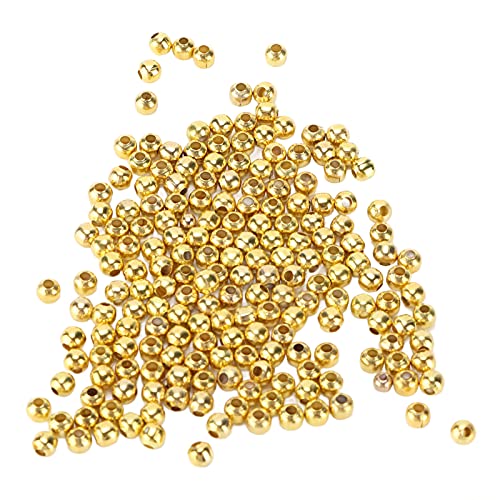 Schmuckperlen Metall-plattierte Trennwand Perlen DIY-Schmuck basteln kreatives Eisenmaterial (Gold) von LIYJTK