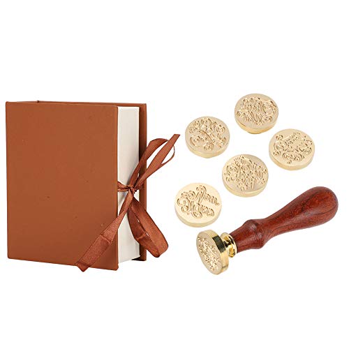Seal Stamp Segen Set DIY -Kunsthandwerk Werkzeuge Rosewood Griff Wachs Versiegelung Geschenkbox von LIYJTK