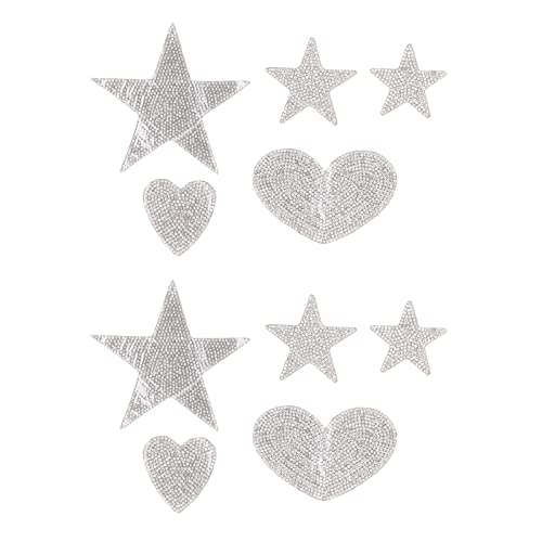 Sternform -Strass -Applikationen dekoratives Eisen auf Flecken nähen Handwerk DIY 10pcs von LIYJTK