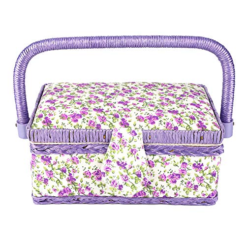 Stoffhandwerk handgefertigte Nähkorbfaden Nadel Aufbewahrungsbox Organizer Blume für Haushaltsnähen gedruckt Stoffhandwerk handgefertigte Nähkorbfaden Nadel Aufbewahrungsbox Organizer Blume für Haushaltsnähen gedruckt von LIYJTK