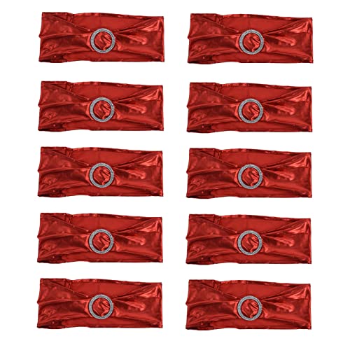 Stuhlabdeckbänder 10pcs Elastische Stretch -Flügel Bögen Hochzeits Bankett Hotel Dekoration (Verrotten) von LIYJTK