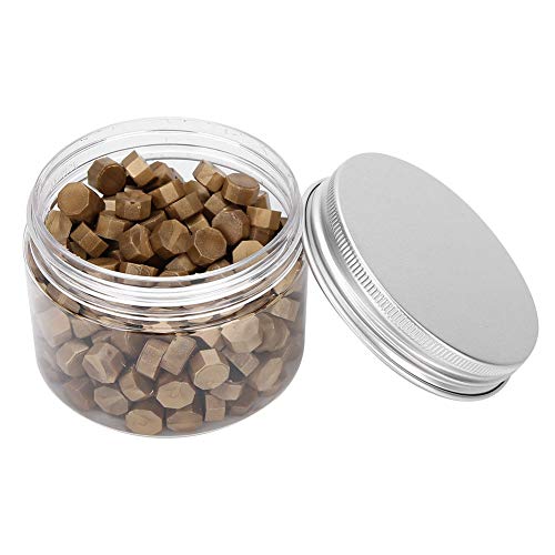 Versiegelung Wachs Vintage Bunte Perlen für Dokumente Einladung Matt Gold Bronze 200pcs Oktagon Seal Anzug Flasche Packung Umschläge Hochzeit (Schlagen) von LIYJTK
