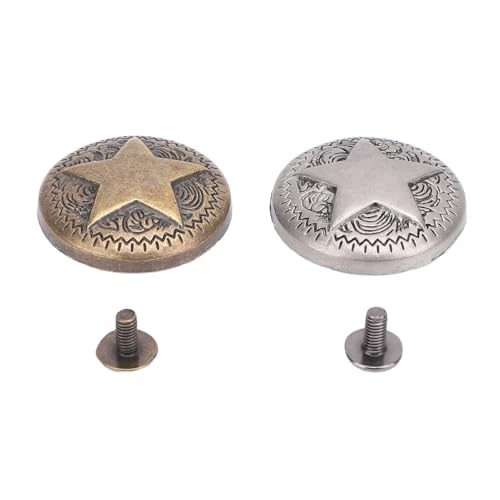 Vintage Sternmuster Zinklegierung Retro Stern Nietknöpfe elegantes Design für Kleidung Metall Hosen Accessoires Vintage Sternmuster Zinklegierung Retro Stern Nietknöpfe elegantes Design für Kleidung Metall Hosen Accessoires von LIYJTK