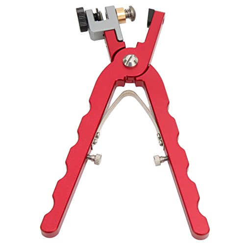 Watch Belt Hole Puncher Leichte tragbare Anstrengung sparen Federstahlmaterial rotes Griff Watchband Loch Punch Table für Uhreinstellung Federstreifen von LIYJTK