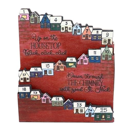 Weihnachts -Countdown -Kalender robustes Holz leuchtende Farben für Familiendekoration Weihnachts -Countdown -Kalender robustes Holz leuchtende Farben für Familiendekoration von LIYJTK