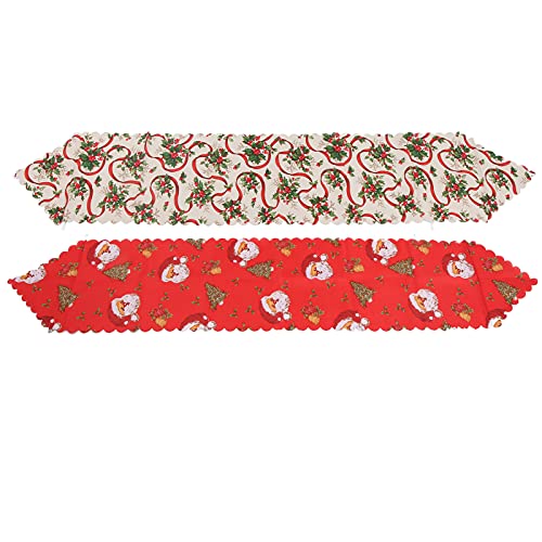 Weihnachts tisch läufer Exquisite Druck muster Reinigungs bare Heim dekoration für festliche Partys 2pcs Weihnachts tisch läufer Exquisite Druck muster Reinigungs bare Heim dekoration für festliche Partys 2pcs von LIYJTK