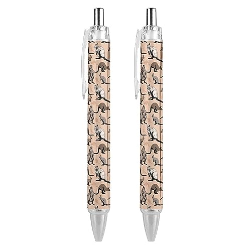 LIYvde Australischer Känguru-Kugelschreiber, einziehbarer Stift, Arbeitsstifte, Rollkugelschreiber für Büro, Zuhause, 2 Stück LIYvde Australischer Känguru-Kugelschreiber, einziehbarer Stift, Arbeitsstifte, Rollkugelschreiber für Büro, Zuhause, 2 Stück von LIYvde