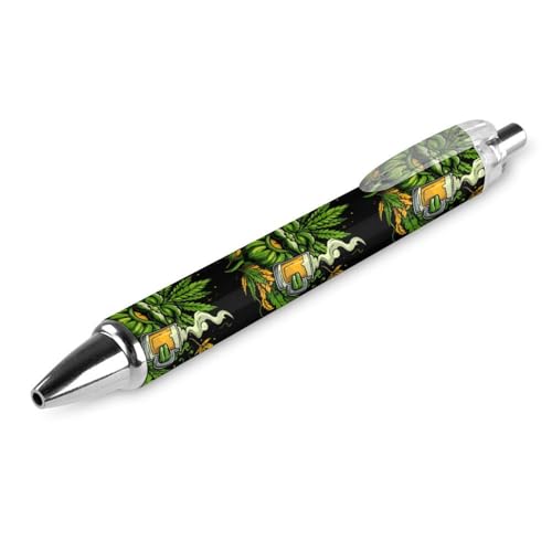 LIYvde Drink Weed Kugelschreiber, lustig, gemustert, einziehbar, schwarz, runder Schaft, feine Spitze, 0,5 mm, 1 Stück LIYvde Drink Weed Kugelschreiber, lustig, gemustert, einziehbar, schwarz, runder Schaft, feine Spitze, 0,5 mm, 1 Stück von LIYvde