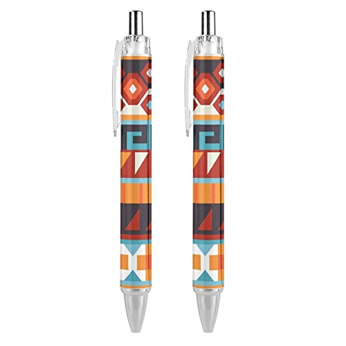 LIYvde Druckkugelschreiber mit Aztekenmuster, schwarze Tinte, Kugelschreiber, Arbeitsstift für Männer und Frauen, 2 Stück LIYvde Druckkugelschreiber mit Aztekenmuster, schwarze Tinte, Kugelschreiber, Arbeitsstift für Männer und Frauen, 2 Stück von LIYvde