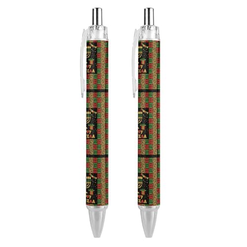 LIYvde Happy Kwanzaa Kugelschreiber, einziehbar, Bürobedarf, Geschenke für Damen und Herren, 4 Stück LIYvde Happy Kwanzaa Kugelschreiber, einziehbar, Bürobedarf, Geschenke für Damen und Herren, 4 Stück von LIYvde