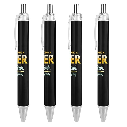 LIYvde Holding Beer Pretty Busy Kugelschreiber, einziehbarer Stift, Arbeitsstifte, Rollkugelschreiber für Büro, Zuhause, 4 Stück LIYvde Holding Beer Pretty Busy Kugelschreiber, einziehbarer Stift, Arbeitsstifte, Rollkugelschreiber für Büro, Zuhause, 4 Stück von LIYvde