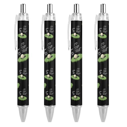 LIYvde I'd Tap That Golf-Kugelschreiber, einziehbar, 0,5 mm, für Damen und Herren, Büro, 4 Stück LIYvde I'd Tap That Golf-Kugelschreiber, einziehbar, 0,5 mm, für Damen und Herren, Büro, 4 Stück von LIYvde