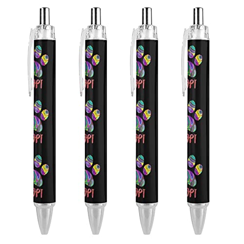 LIYvde Kugelschreiber mit buntem Pfotenabdruck, einziehbar, schwarze Tinte, Kugelschreiber, Arbeitsstift für Männer und Frauen, 4 Stück LIYvde Kugelschreiber mit buntem Pfotenabdruck, einziehbar, schwarze Tinte, Kugelschreiber, Arbeitsstift für Männer und Frauen, 4 Stück von LIYvde