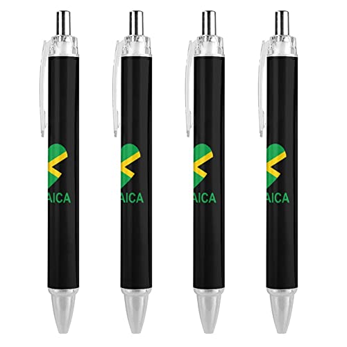 LIYvde Love Jamaica Kugelschreiber mit schwarzer Tinte, glattes Schreiben, Kugelschreiber für Büro, Schule, 4 Stück LIYvde Love Jamaica Kugelschreiber mit schwarzer Tinte, glattes Schreiben, Kugelschreiber für Büro, Schule, 4 Stück von LIYvde
