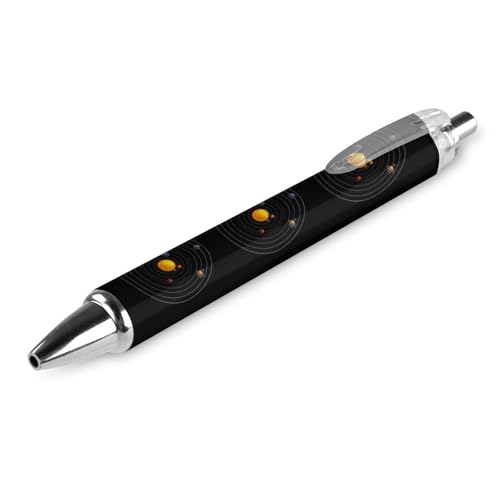 LIYvde Lustiger Kugelschreiber mit Sonnensystem, Planeten, einziehbarer Kugelschreiber, 0,5 mm, für Damen und Herren, Büro, 1 Stück von LIYvde