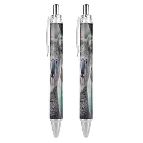 LIYvde Niedlicher Koala-Kugelschreiber mit schwarzer Tinte, glattes Schreiben, Kugelschreiber für Büro, Schule, 2 Stück LIYvde Niedlicher Koala-Kugelschreiber mit schwarzer Tinte, glattes Schreiben, Kugelschreiber für Büro, Schule, 2 Stück von LIYvde