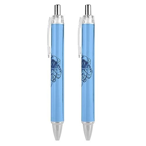 LIYvde Space Astronuat Kugelschreiber, einziehbarer Stift, Arbeitsstifte, Rollkugelschreiber für Büro, Zuhause, 2 Stück von LIYvde