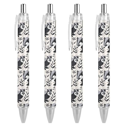 LIYvde Süßer Dachs-Kugelschreiber, lustig, gemustert, einziehbar, schwarz, runder Schaft, feine Spitze, 0,5 mm, 2 Stück LIYvde Süßer Dachs-Kugelschreiber, lustig, gemustert, einziehbar, schwarz, runder Schaft, feine Spitze, 0,5 mm, 2 Stück von LIYvde