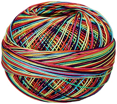 Handy Hands Lizbeth HH20184 Baumwollgarn, 25 g, Regenbogen-Splash, 210 Yard Handy Hands Lizbeth HH20184 Baumwollgarn, 25 g, Regenbogen-Splash, 210 Yard von LIZBETH