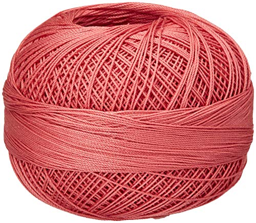 Handy Hands Lizbeth Premium Baumwollgarn Zwirn, Größe 40, Korallenrosa Dunkelrot Handy Hands Lizbeth Premium Baumwollgarn Zwirn, Größe 40, Korallenrosa Dunkelrot von LIZBETH