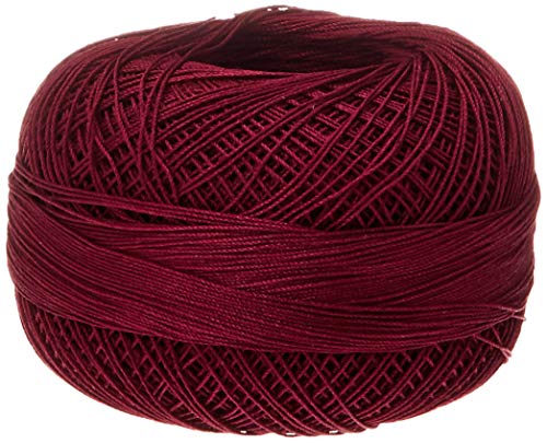 LIZBETH Größe 80 HH80 Baumwollgarn, 180 m, 10 g, Baumwolle, Granat Dk von LIZBETH