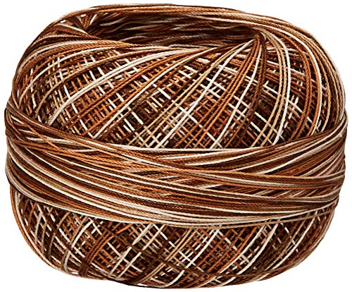 LIZBETH Handy Hands Häkelgarn aus ägyptischer Baumwolle Häkelgarn und Strickspitze Garn Spitze Größe 80 (10 Gramm 184 Yards) - HH80151, Angel's Love Rootbeer Pose von LIZBETH