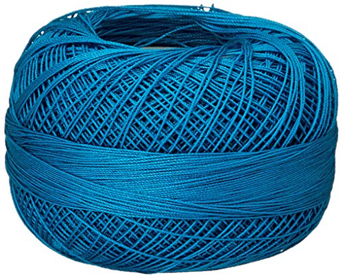 LIZBETH Handy Hands Häkelgarn aus ägyptischer Baumwolle Häkelgarn und Strickspitze Garn Spitze Größe 80 (10 Gramm 184 Yards) - HH80151, Angel's Love Türkis von LIZBETH