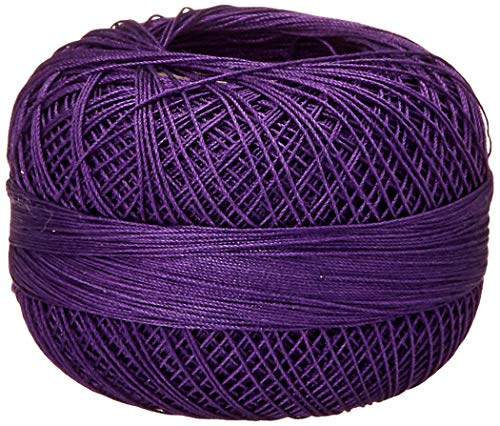 LIZBETH Handy Hands Häkelgarn aus ägyptischer Baumwolle Häkelgarn und Strickspitze Garn Spitze Größe 80 (10 Gramm 184 Yards) - HH80151, Angel's Love Violett Dk von LIZBETH