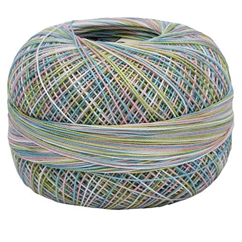LIZBETH Handy Hands Häkelgarn aus ägyptischer Baumwolle Häkelgarn und Strickspitze Garn Spitze Größe 80 (10 Gramm 184 Yards) - HH80151, Angel's Love Wildblume von LIZBETH