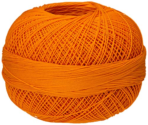 LIZBETH Handy Hands Premium Baumwollfaden, Größe 40, leuchtendes Orange von LIZBETH