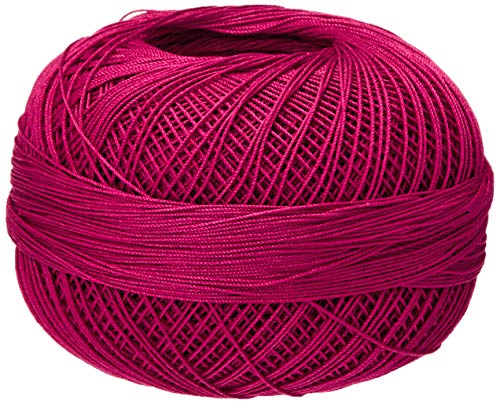 LIZBETH Handy Hands Premium Baumwollgarn, Größe 40, Pflaume von LIZBETH